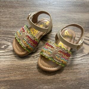 Sam Edelman Kara Multi Colored Band Sandal Girls 5